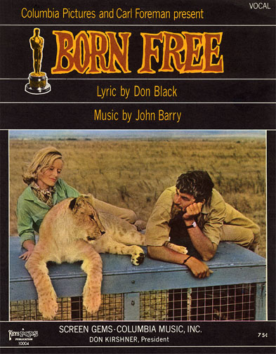 1966 (33rd) Best Song: “Born Free” 1966 (33rd) Best Song: “Born Free”