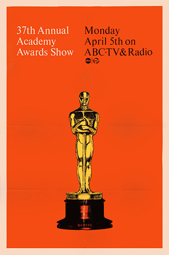 1964 (37th) Academy Award Ceremony Poster 1964 (37th) Academy Award Ceremony Poster