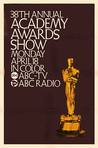1965 (38th) Academy Award Ceremony Poster 1965 (38th) Academy Award Ceremony Poster