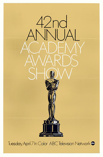 1969 (42nd) Academy Award Ceremony Poster 1969 (42nd) Academy Award Ceremony Poster