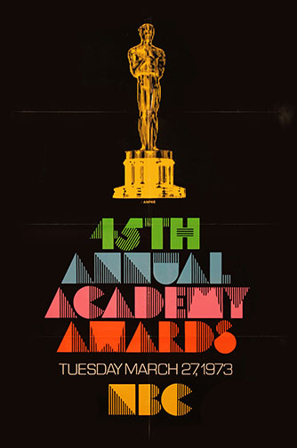 1972 (45th) Academy Award Ceremony Poster 1972 (45th) Academy Award Ceremony Poster