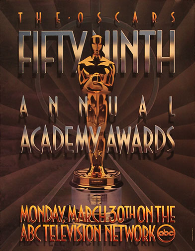 1986 (59th) Academy Award Ceremony Poster 1986 (59th) Academy Award Ceremony Poster