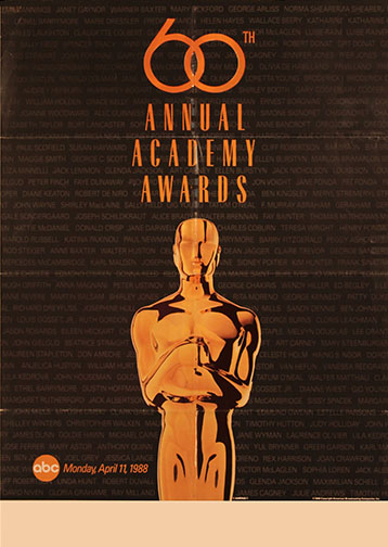 1987 (60th) Academy Award Ceremony Poster 1987 (60th) Academy Award Ceremony Poster