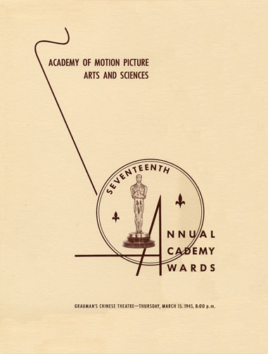 1944 (17th) Academy Award Ceremony Program 1944 (17th) Academy Award Ceremony Program