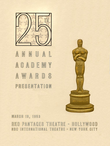 1952 (25th) Academy Award Ceremony Program 1952 (25th) Academy Award Ceremony Program