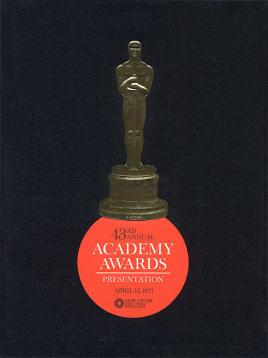 1970 (43rd) Academy Award Ceremony Program 1970 (43rd) Academy Award Ceremony Program