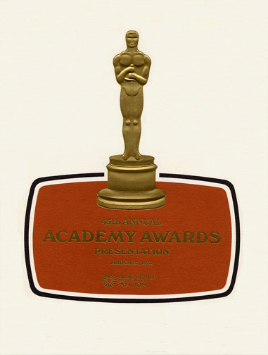 1972 (45th) Academy Award Ceremony Program 1972 (45th) Academy Award Ceremony Program