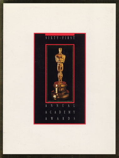 1988 (61st) Academy Award Ceremony Program 1988 (61st) Academy Award Ceremony Program