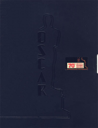 1997 (70th) Academy Award Ceremony Program 1997 (70th) Academy Award Ceremony Program
