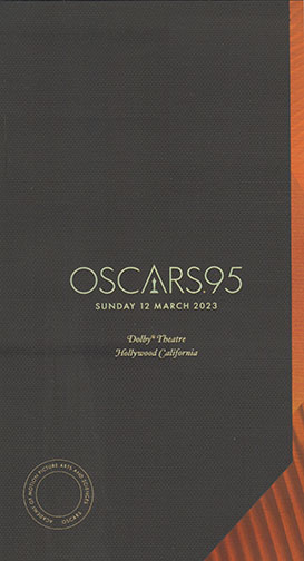 2022 (95th) Academy Award Ceremony Program 2022 (95th) Academy Award Ceremony Program