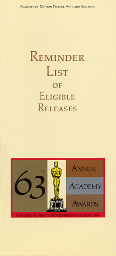 1990 (63rd) Reminder List 1990 (63rd) Reminder List